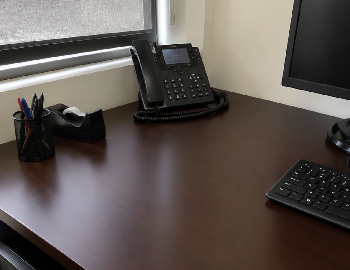 Desk after ResetCo clean